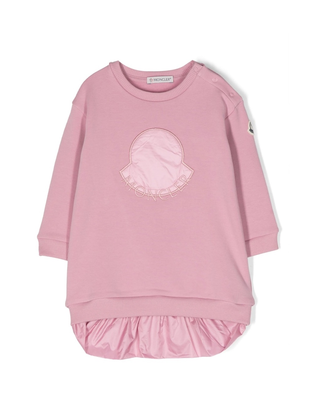 Moncler Kids Pink Logo Pullover Sweatshirt